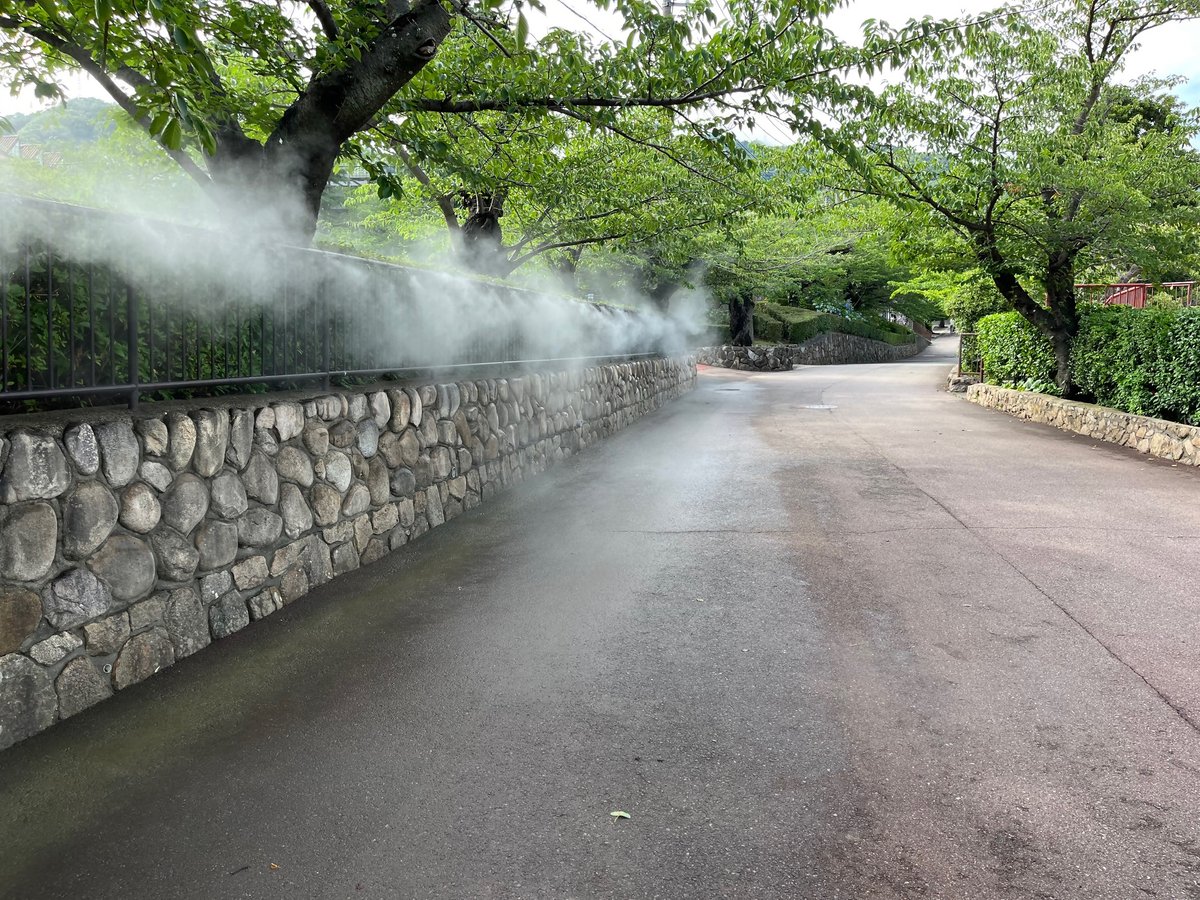 kobeojizoo's tweet photo. 梅雨が明け、いよいよ夏本番。動物にも来園者にも、少しでも快適に過ごしていただけるよう、日除け、ミスト装置など園内各所で増設中です。
クールスポットとこまめな給水を組み合わせながら、ちょっと涼しく観覧いただけたらと思います。
#園長さんぽ　＃王子動物園 https://t.co/EHsO27Hxbv