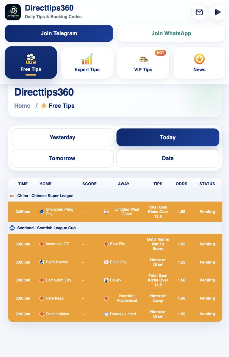 directtips360_'s tweet photo. 🎉🚨 UPDATE ALERT! 🚨🎉
Today’s tips + VIP tips are now posted 💚💎
👉 https://t.co/7csBzYOTHa
🌐🔥
Lock in, play smart, and thank me later 😎💸
#DirectTips360 #FootballTips #Boom #VIPWins #Matchday #BettingWins #bettingexpert #bettingpicks #bettingsports #bettingonline #bettingtips