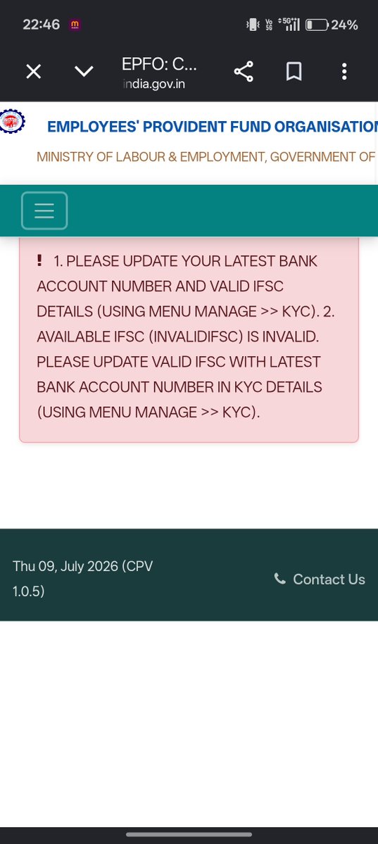 DevendraDa77896's tweet photo. "KYC issue pending for 15 days. Re-applied 48+ hrs ago but still pending (Ticket ID: 43189044). EPFO portal shows 'Invalid IFSC'. It's a medical emergency, please resolve this urgently. @UnionBankTweets @socialepfo @RBI @FinMinIndia #UnionBankofIndia #EPF https://t.co/HqZFuh9wCT