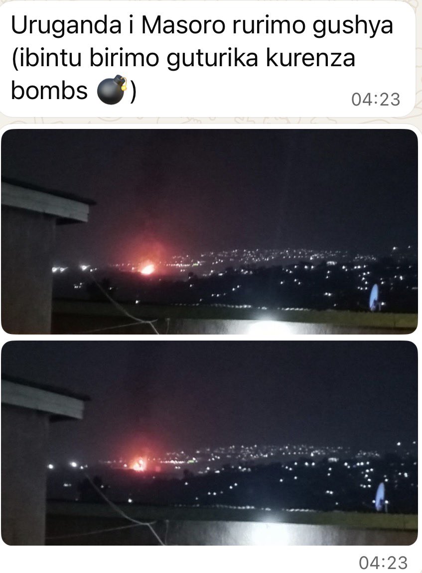 PatrickKARURAN2's tweet photo. Muririjoro kuva muma saa cyenda z’ijoro (03:00), uruganda ( Bishoboka kozaba ari nyinshi) i #Masoro, rwaraye ruturuka kuburyo urusaku rwarenzaga za bombe 💣. Ibi byatumwe abantu benshi babyuka baza kwitegereza.

Umwotsi nubu uracyacumba bigaragarira buri wese uri i Kigali.

Ubusanzwe iyo accident nkiyi ibaye, hiyambazwa abaturage benshi, n’inzego ngo baze bazimye umuriro. 

Hano rero umuntu yakibaza ibibazo nka bitanu :
1. Bishoboka bite ko inganda zarara zishya ijoro ryose i Masoro ariko kugeza ubu hakaba ntanikinyamakuru na kimwe kibitangaza ?
2. Ko ababishinzwe ntacyo bavuze niki cyaba kibyihishe inyuma ?
3. Uruganda rwahiye nurwande ? 
4. Kuki kugeza n’ubu ntanuratangaza iyo nkuru kumbuga ?
5. Ese ubundi kuki Inganda zimuriwe kure y’umunjyi zikava aho zari zisanzwe ziba ? 

À  suivre…

@PatrickRugaba 
@sheilakamuzinzi 
@GitifuW 
@BadramaTV 
@DMikanya 
@RevColeman 
@ckanimba 
@IbukaboseR 

@placide_art 
@Mamaurwagasabo1 
@THEFUTURETV2
@FelixMugenzi 
@Unity_MemoryRw 
@rbarwanda 
@IGIHE 
@PrimatureRwanda 
@NewTimesRwanda 
@FirstLadyRwanda 
@UnityClubRw 
@Unity_MemoryRw 
@KambandaAntoine 

@TEAMINKINGI 
@BenjaminDUSING1 
@manaeugene 
@MpozeTheo 
@RWALINDAP 
@FDU_Inkingi 
@inkingicplparis 
@pkayumba 
@NKasinge 
@Nadia_MUGUNGA1 

@albcontact 
@FabRugumire 
@onduhungirehe 
@PaulKagame