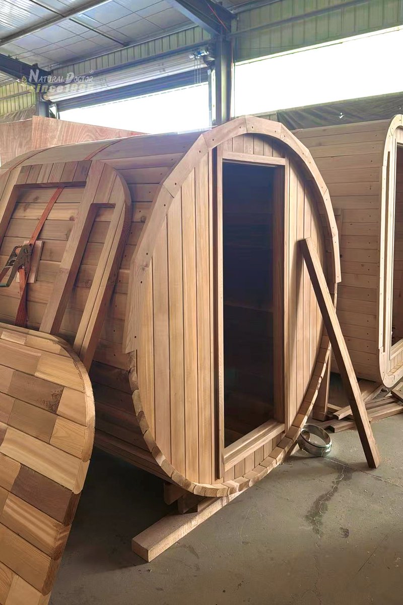 NaturalDoctor_'s tweet photo. Cedar Outdoor Barrel Sauna | 2–4 Person

Capacity: 2–4 Person
Material: Canadian Red Cedar
Application: Outdoor
Heating: Electric Heater / Wood Burning Stove (Optional)
Temperature: 70–100°C
Customization: Size, Glass &amp; Accessories Available https://t.co/9k4rbzxR6J