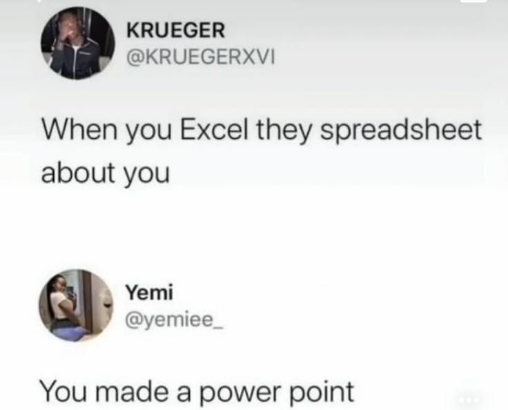 Skyboygoody's tweet photo. I must excel https://t.co/2JVVX09Z3v