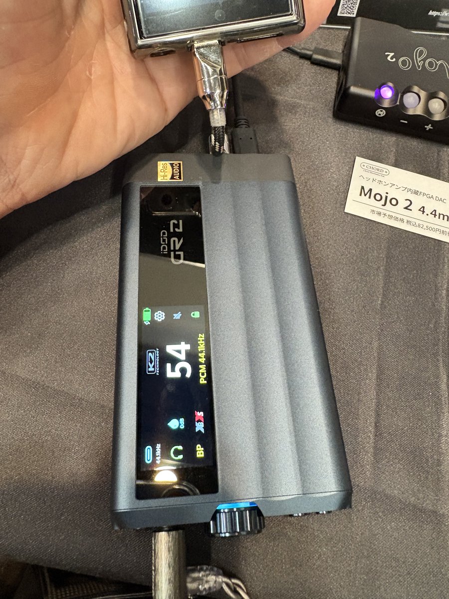 naokki1102's tweet photo. 本邦初公開だった、ポタフェスでのGR2。一番のりだった。音の分離感が良く、気に入った。
#ポタフェス
#iDSD GR2 https://t.co/S8ZnknWoNR