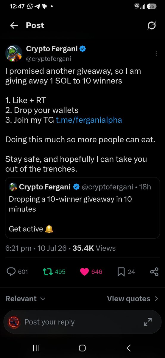 Homosapienz10's tweet photo. @cryptofergani 983jrSFo7ddwzikfsb6kuhgnmG7sKEooAaV6ZyWmGbX8 https://t.co/sCjX9Xkv5J
