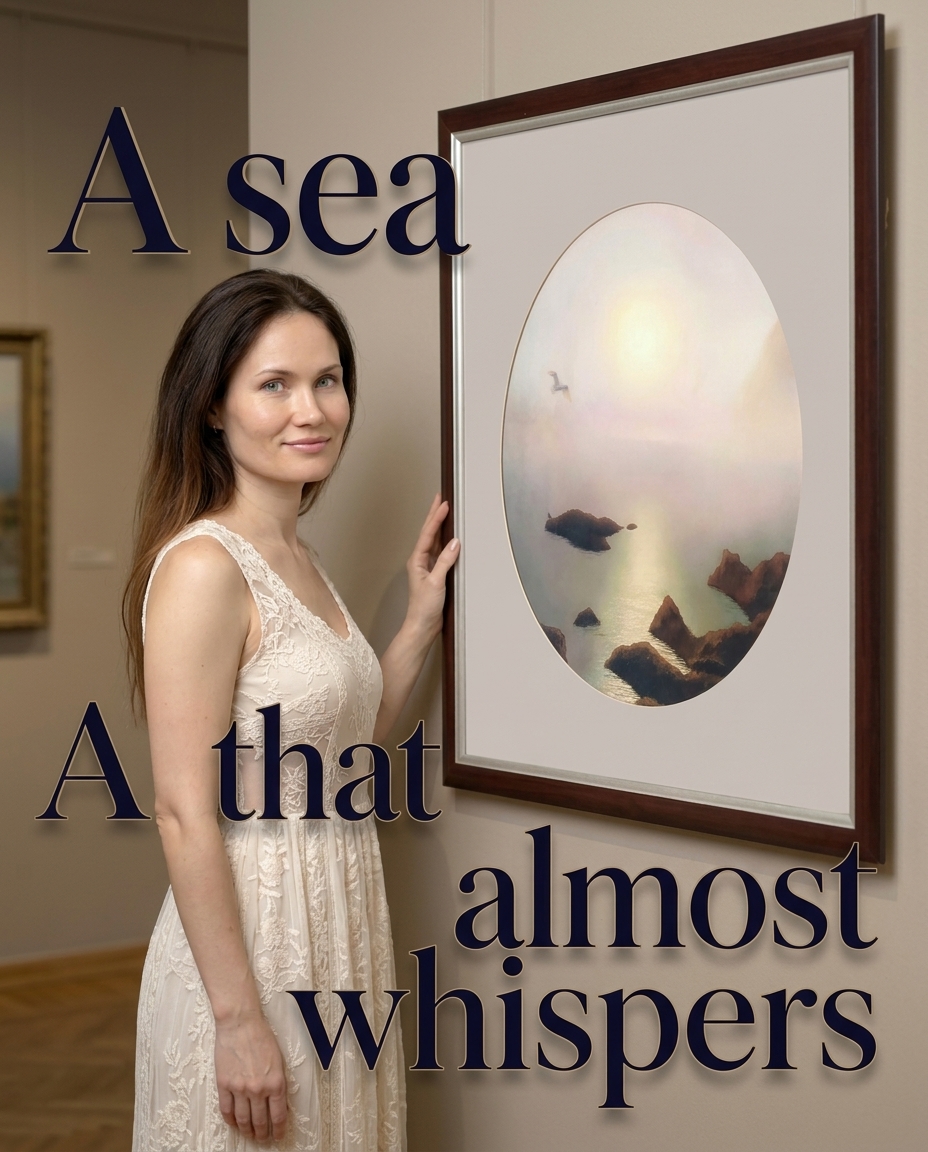 AlivePicture_'s tweet photo. Morning breeze I feels like the second before the world speaks. A pale sun sits in mist. Brown rocks hold the calm water. One bird crosses the soft air #OleksandrSerdiuk #MorningBreeze #MuseumCode https://t.co/40FZKPIZWe