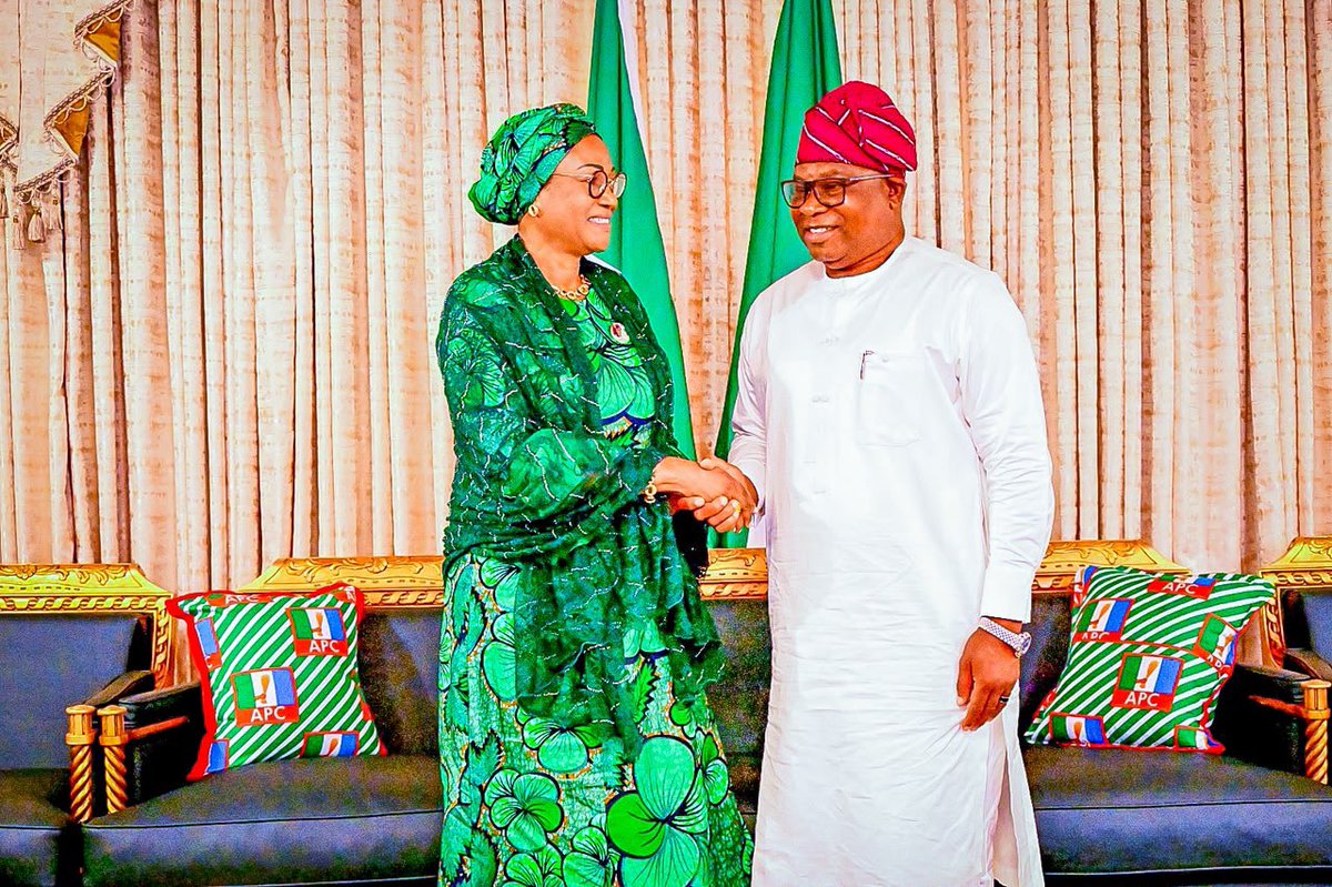 QueenAbeeke's tweet photo. Presidential Endorsement 

First Lady Senator Oluremi Tinubu hosted Asiwaju Munirudeen Bola Oyebamiji (AMBO) in a meeting that signals strong support for his Osun governorship bid.

We are ready to vote for AMBO on 15/08/26.

#BridgeToModernOsun #AmboAtide https://t.co/joMAKdjrAl