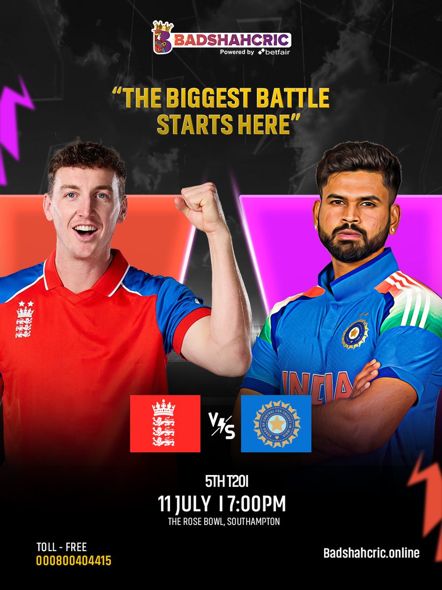 Badshahcric_net's tweet photo. 🔥Two teams. One final challenge.
Only one will finish with the last smile. 💥 🔥
.
📲 Ezy &amp; Qu!k Reg!streshn
💸 Get Upt0 5% Re@l Ca$h B0nnuuz
🕒 24/7 Custmr Supp0rt
💸 F@st Withdr@waal
.
| #badshahcric | #MatchDay #GameOn #PlayAndWin #CricketFever #WinningTime https://t.co/v2cYRBCn7g