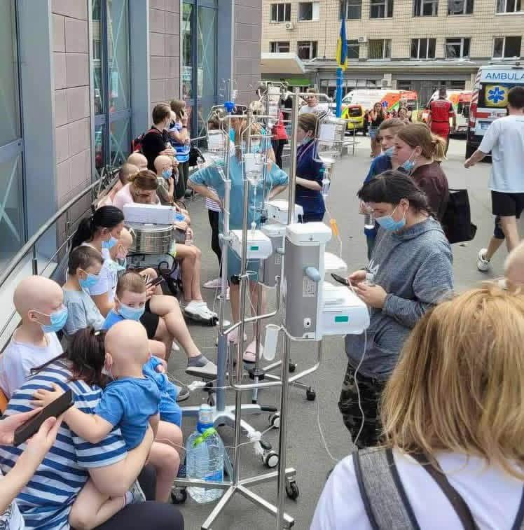 rshereme's tweet photo. Two years ago, russians hit a children’s hospital in Kyiv. It was one of the worst evils done by russians - to take away the lives of children with cancer who are already dying. 

This russian evil must be stopped at any cost. https://t.co/vjYL61ROsG