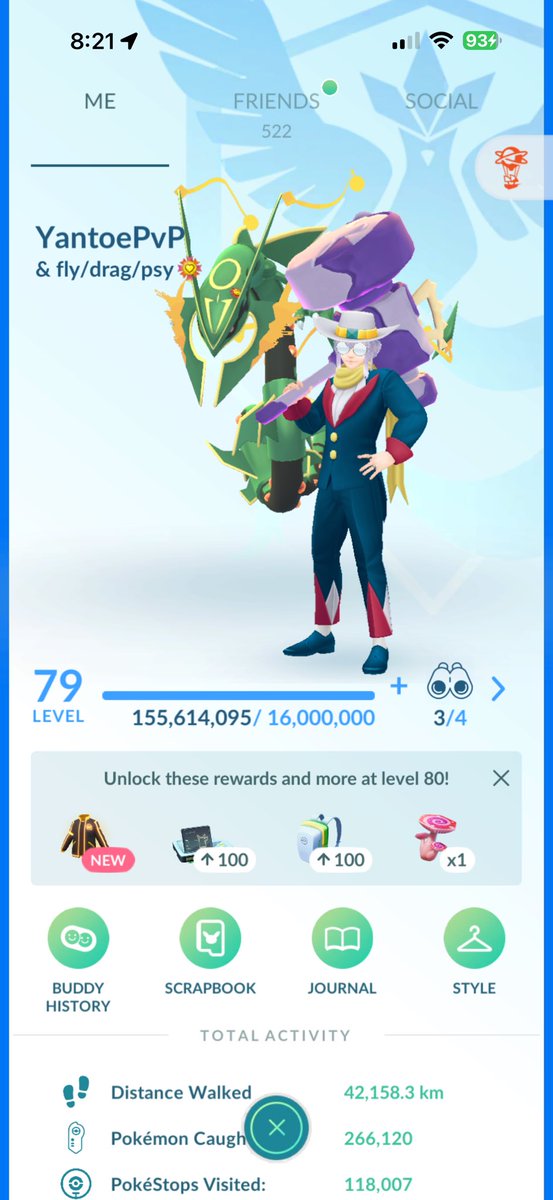 YantoePvP's tweet photo. On this day, 10 years ago, I download this new game called Pokemon Go that all the kids were talking about on summer camp. Played it solidly for that whole summer and boy did it drain my limited phone data. 

Would be pretty cool if I manage to hit level 80 today during go fest! https://t.co/uxtMwg6d3U