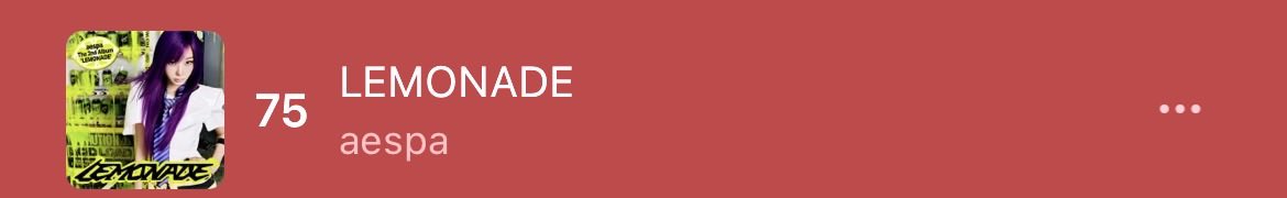 SMTOWNCharts's tweet photo. 🌎Apple Music Global Top 100 — 10.07.2026

#75 #aespa - ‘LEMONADE’

#aespa #에스파 @aespa_official https://t.co/CA2jBNYRU1