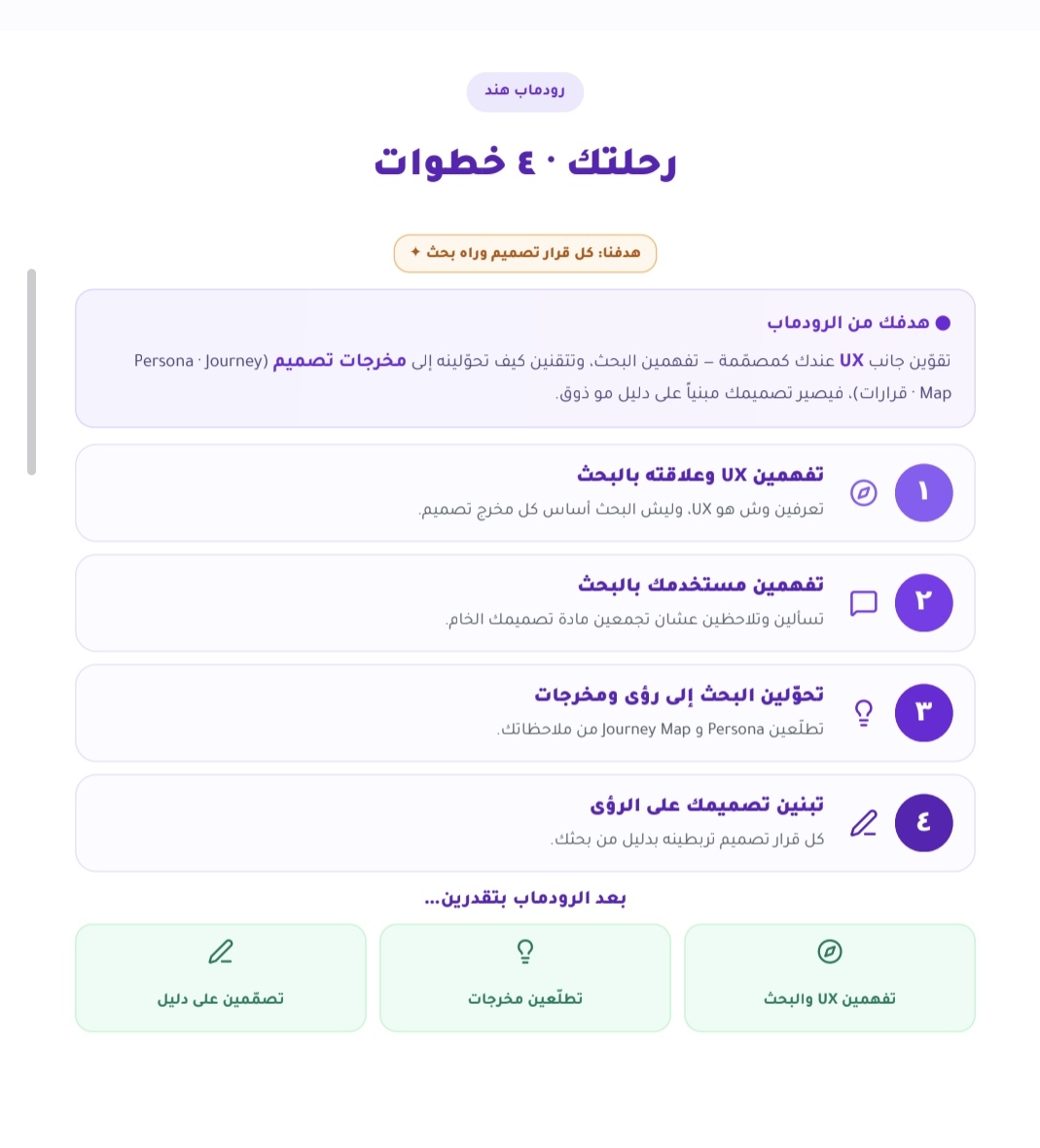 HindH_70's tweet photo. #من التصميم بالذوق .. إلى التصميم بالدليل

أنا دائمًا أقول أن التصميم الجميل مهم ،لكن أكتشفت أن جمال الواجهة فقط غير كافي!
في مسبار راح أفهم المستخدم وكيف يكمل رحلته بسهولة، ومتى يوقف أو ينسحب.

خلال هذا الشهر سأشارككم أهم الدروس التي تغير طريقة تفكيري كمصممة Ui https://t.co/BVhpZan3PM