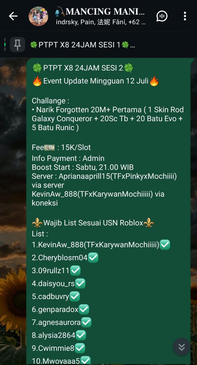 Edelweis510's tweet photo. Ptpt x8 24jam buat event besok gess,, 15k/slot
Gas nnti malam jam 9
Masih ada 10 slot yakk
Promo 2 akun 25k,, 3 akun 30k😋
Sung join grup wa😋 https://t.co/iraZBo13oT https://t.co/nzsd6iqxea