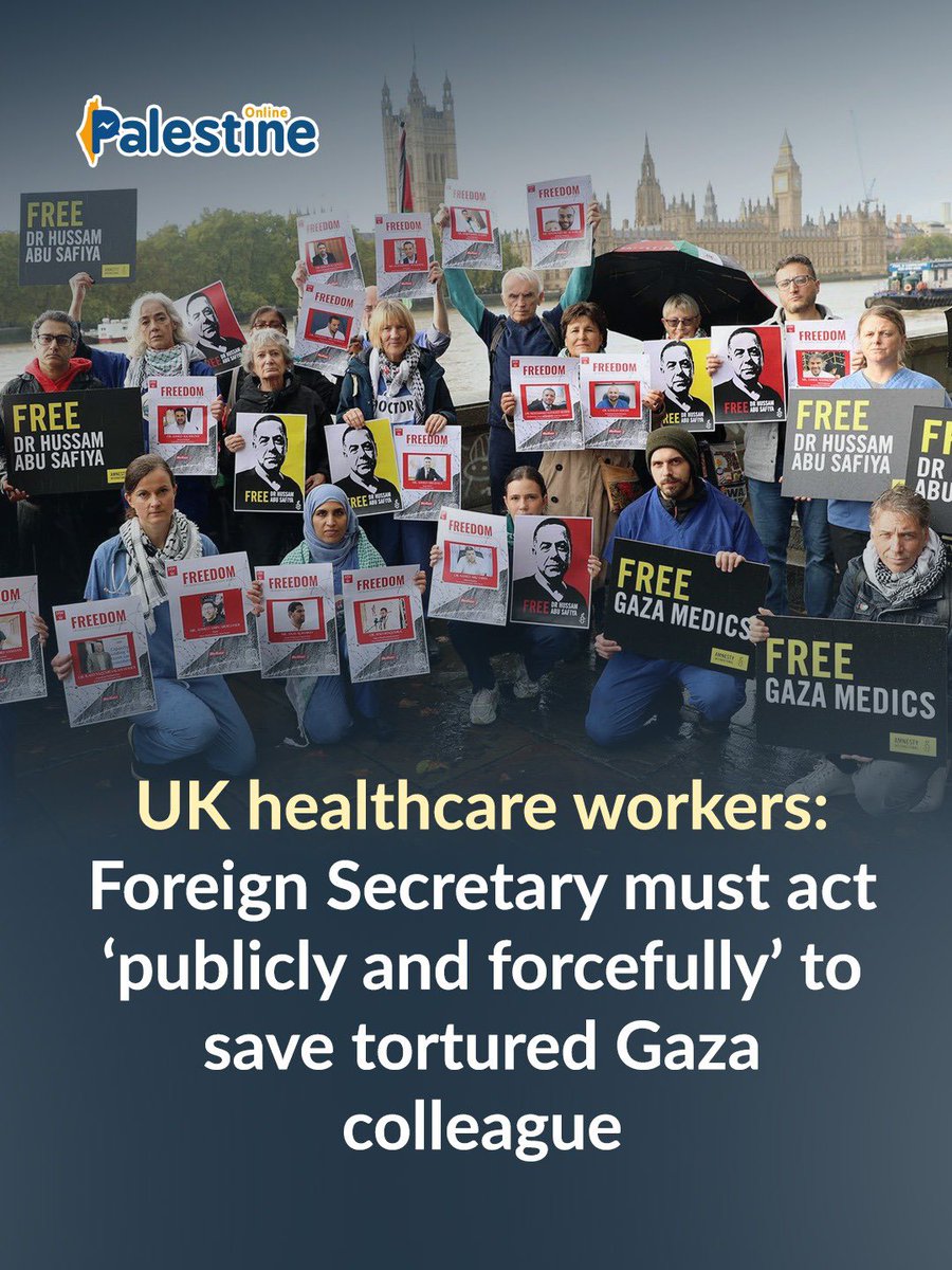 OnlinePalEng's tweet photo. More than 800 doctors and medical professionals across the UK have signed an open letter to Yvette Cooper calling on her to urgently intervene to secure the release of Dr Hussam Abu Safiya, the Palestinian paediatrician and director of Gaza's Kamal Adwan Hospital, who has been arbitrarily detained by Israel without charge or trial since 27 December 2024.