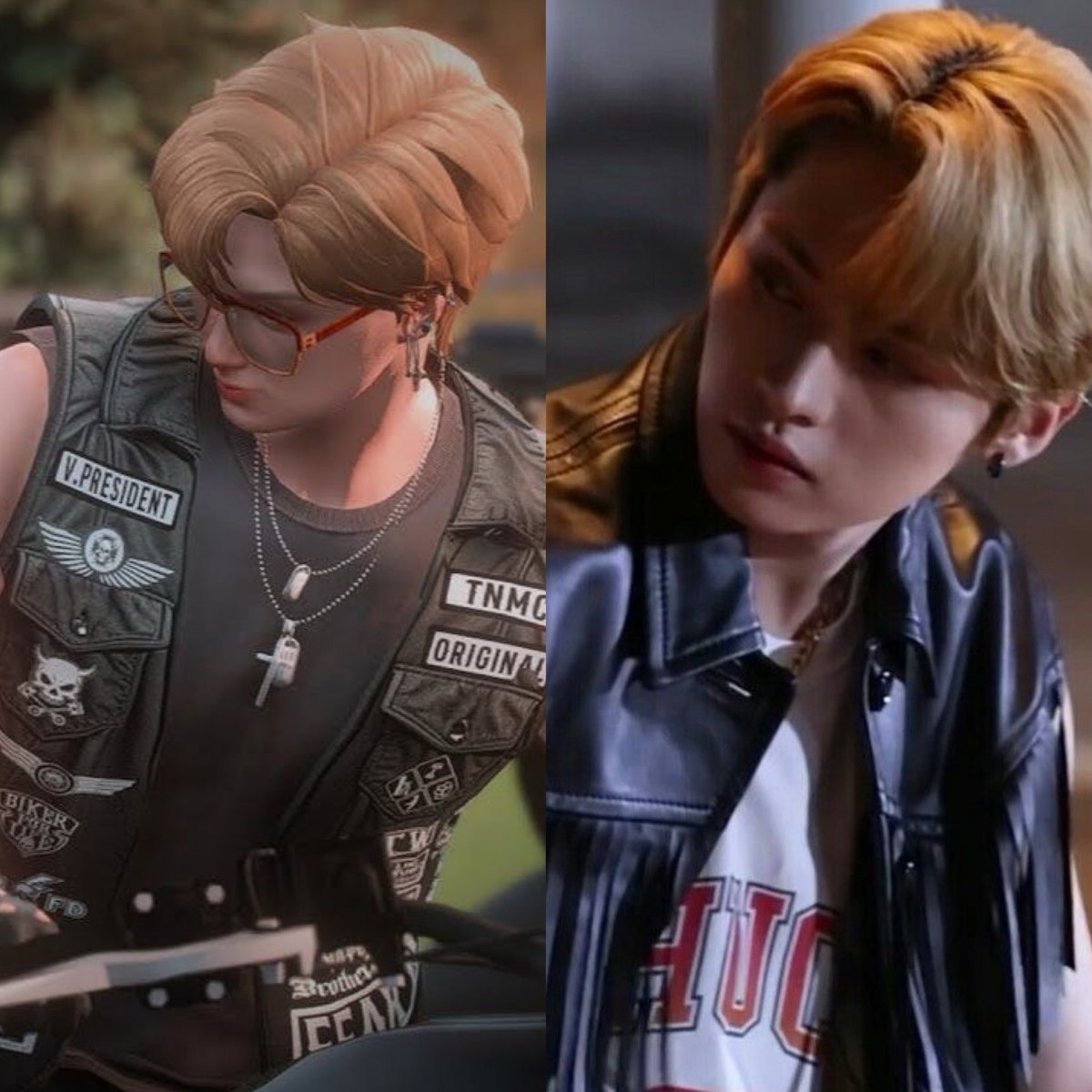 vynnnxx_'s tweet photo. umm kalau gin geheboi = lee know di mv cheese, apakah harris caine = hwang hyunjin di trailer oddinary? https://t.co/1pVaba4MPA