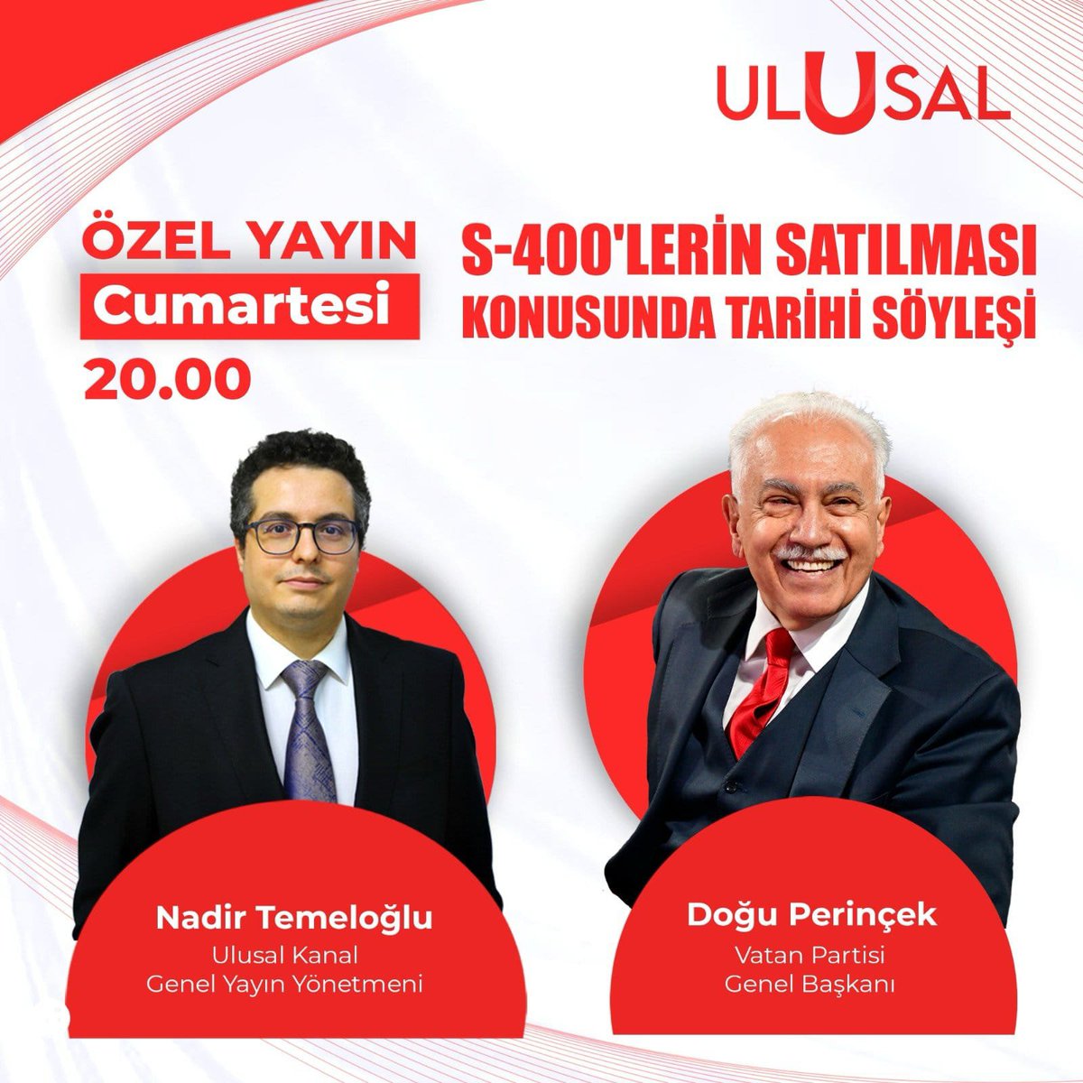 Vatan_Partisi's tweet photo. 🔴S-400'lerin Satılması Konusunda Tarihi Söyleşi

Genel Başkanımız Doğu Perinçek, Nadir Temeloğlu'nun sunduğu Özel Yayın'da S-400'lerin Satılması'nı değerlendirecektir.

📆11 Temmuz Cumartesi (Bugün)
⏰ 20.00
📹 Ulusal Kanal https://t.co/ELIQhw7OFo