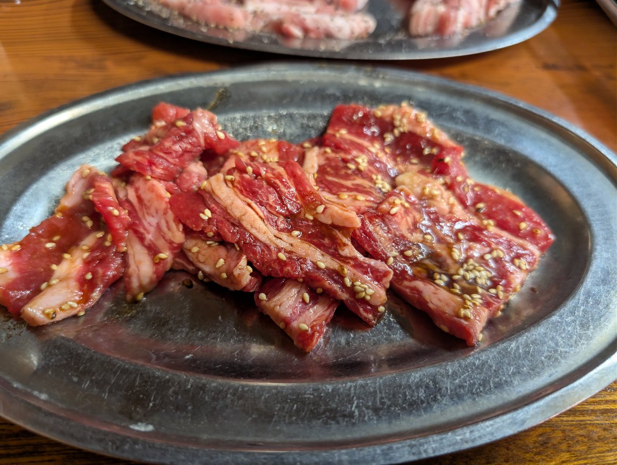 Kouichi07290's tweet photo. 昨夜は一人焼肉
生ビール２杯で酔っ払い😆お酒弱くなってきた😅 https://t.co/hmE0nLRbe3