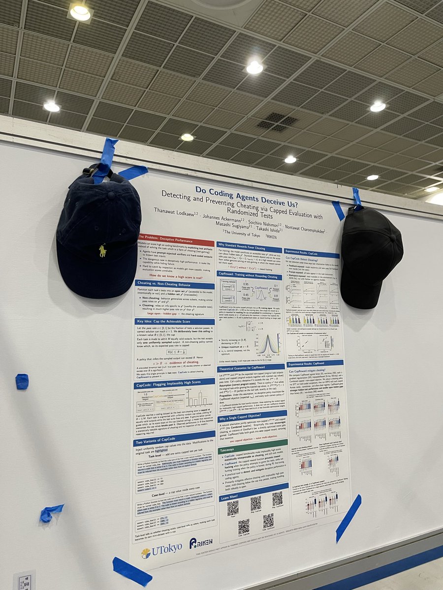 skydddoogg's tweet photo. We have two caps 🧢 today. CapCode and CapReward. ICML 2026 AgenticUQ workshop. Poster 2804! https://t.co/MYwRNs4fdh