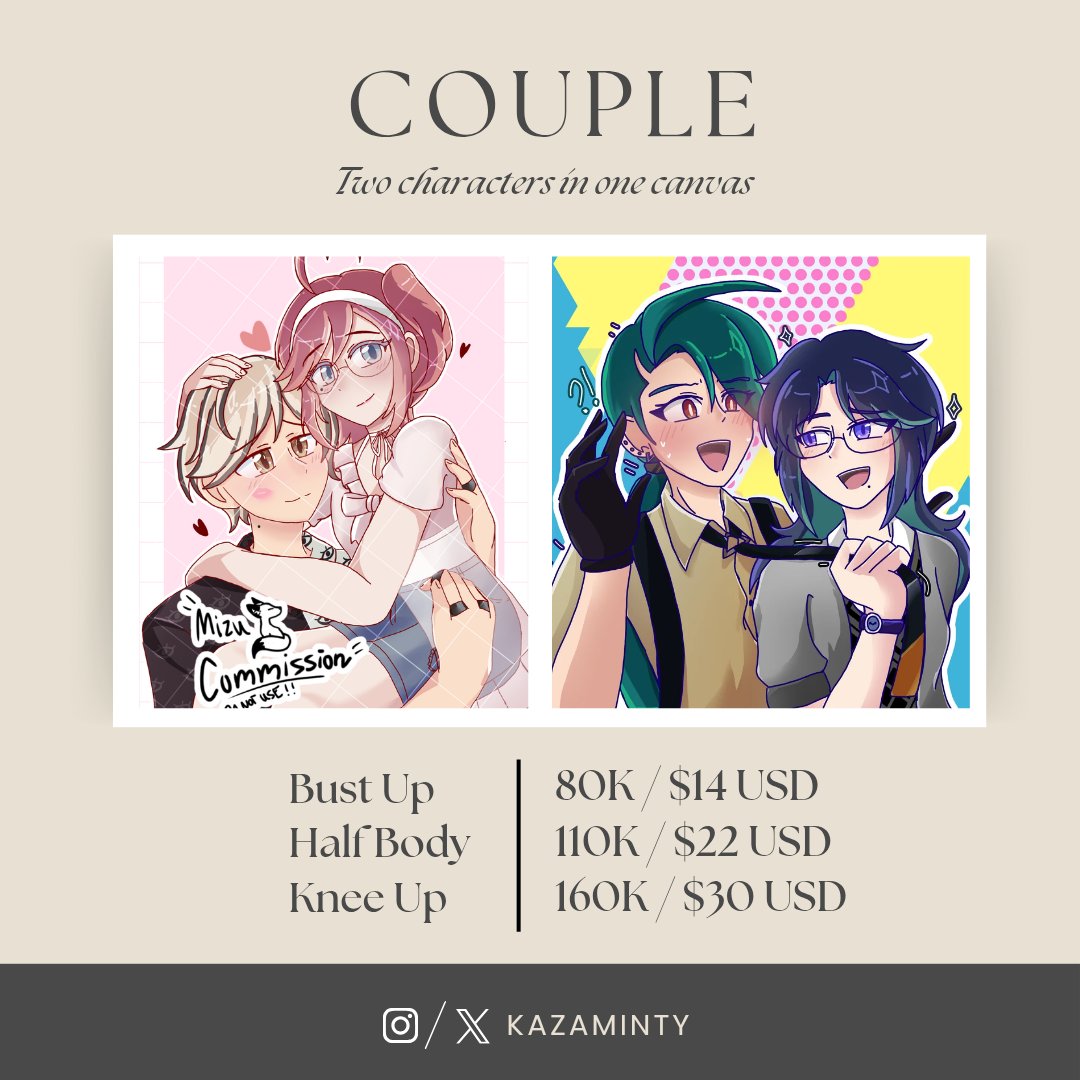 kazaminty's tweet photo. OPEN C✨MMISSION!
↻+♡ are appreciated

Hii I'm opening comms again for local (🇮🇩) and international. ToS and samples on threads !!
DM me if you're interested or if you have any questions! 
Thank you for the support ^^

#zonakaryaid #Artidn #commissionsopen  #zonajajan https://t.co/vu9qES2xTT