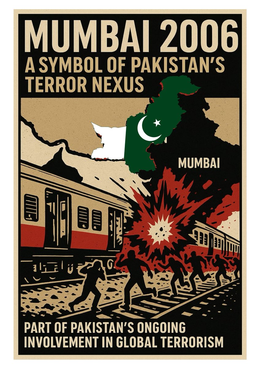 SaraDar996017's tweet photo. Pakistan doesn’t stop; it evolves its terror for fresh targets. The blasts in Mumbai have found new echoes in Pahalgam. Pakistan’s terror machine never runs out of fuel. #WorldPopulationDay
Merino #PakTerrorHub
#ISIBehindMumbaiBlasts #MumbaiBombing2006 https://t.co/tpGs26Zb0d
