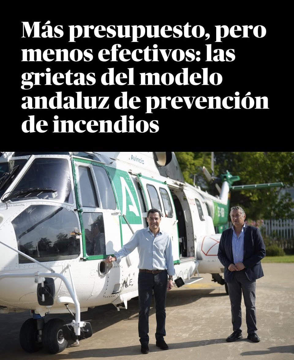 AndaluciaSinVOX's tweet photo. Más presupuesto , menos bomberos y más incendios ese es el modelo andaluz de prevención de los incendios forestales de Moreno Bonilla Los Gallardos https://t.co/e74zzUwmqf