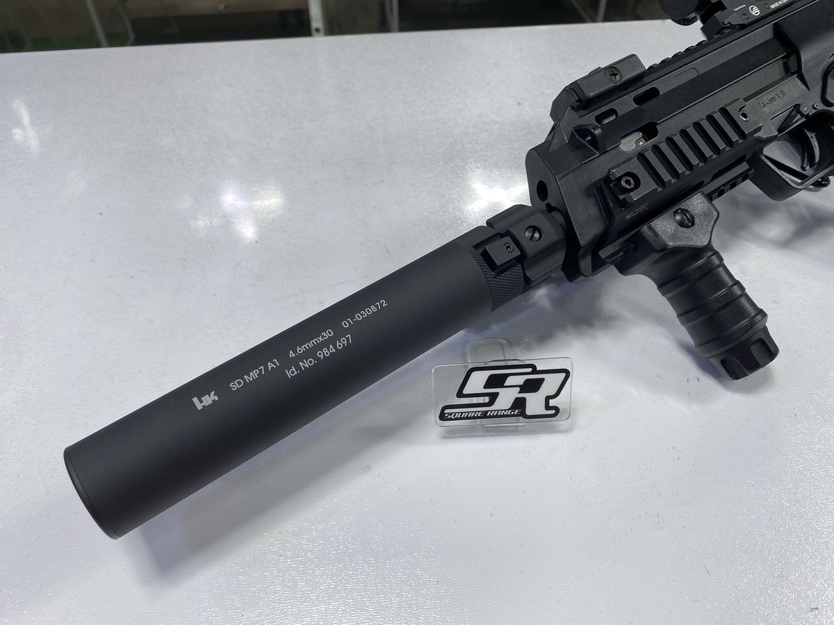 SquareRange's tweet photo. VFC MP7 V2 サイレンサー
New Wave MP7(小米7) / WE SMG8 GBBに装着できます👏

#SquareRange #シューティングレンジ #GBB #ガスブロ #Airsoft #MP7 https://t.co/m2NWhw99tB