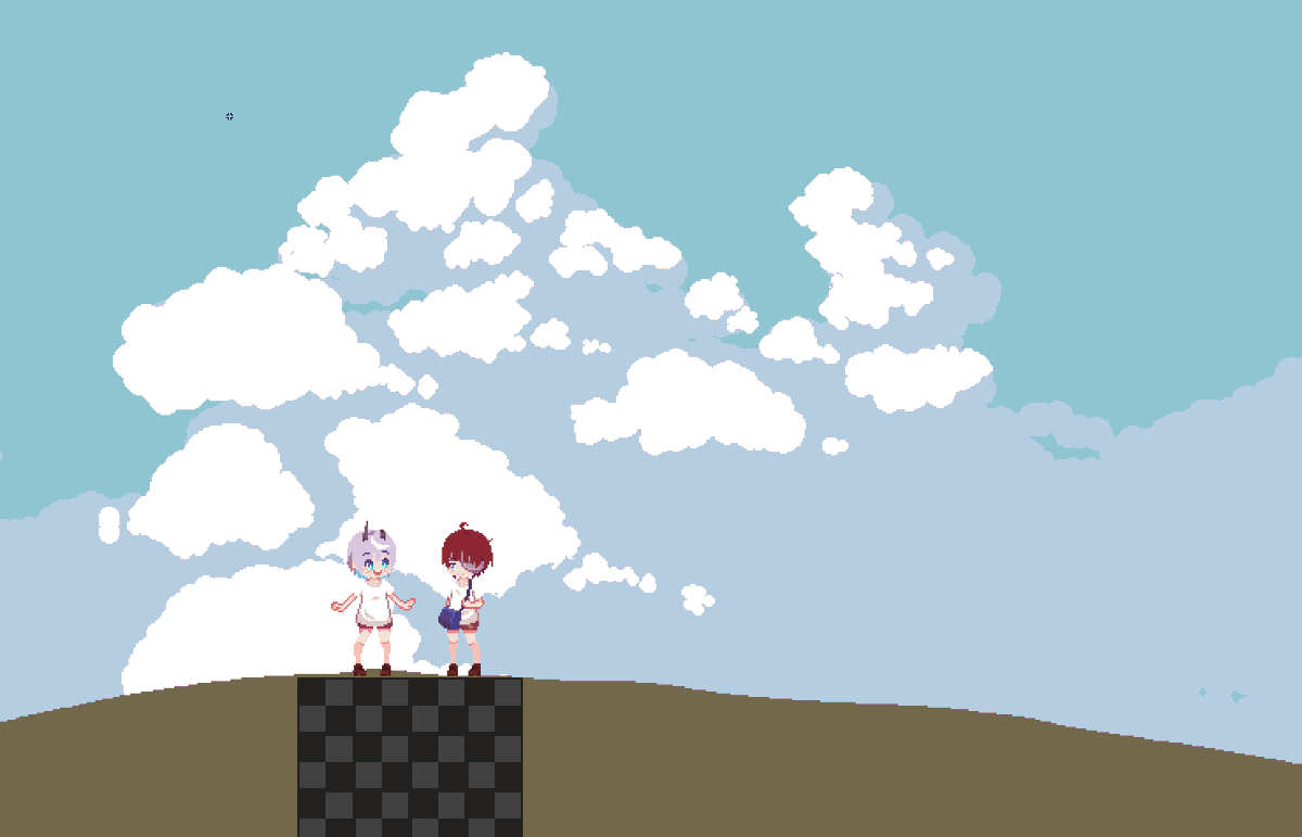 StudioUminari's tweet photo. ２Dドット×パズルアクションゲーム 「海を見にいこう」鋭意制作中！ 今回も開発進捗をお届けするよ！

おっきな入道雲！！夏といえばこれ！なんだって！
綺麗な景色も、旅の醍醐味ってやつだね✨

今後もXで情報を更新予定！ぜひフォローしてね！
#スーパーゲ制デー #ゲーム制作
#開発進捗 #indiedev https://t.co/1UYNcvV7sr
