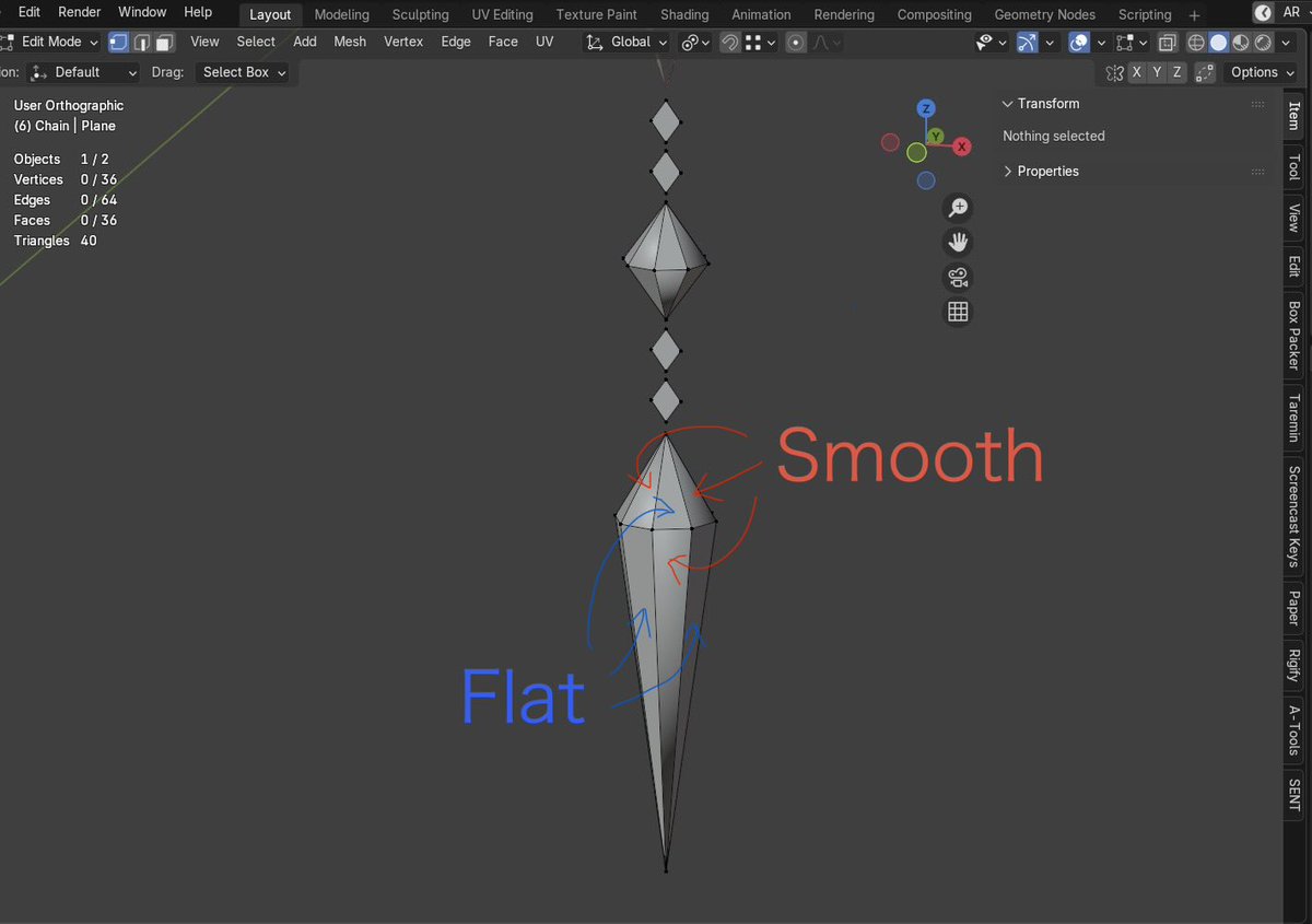 cloud_nine_b's tweet photo. 宝石Matcap使用時、FlatにしてもSmoothにしても一長一短で悩みどころだったが、SmoothとFlatの面を混ぜれば屈折と反射が表現できて良いと学んだ。

#blender #b3d #3DCG #VRChat https://t.co/0XUUeEFeBb