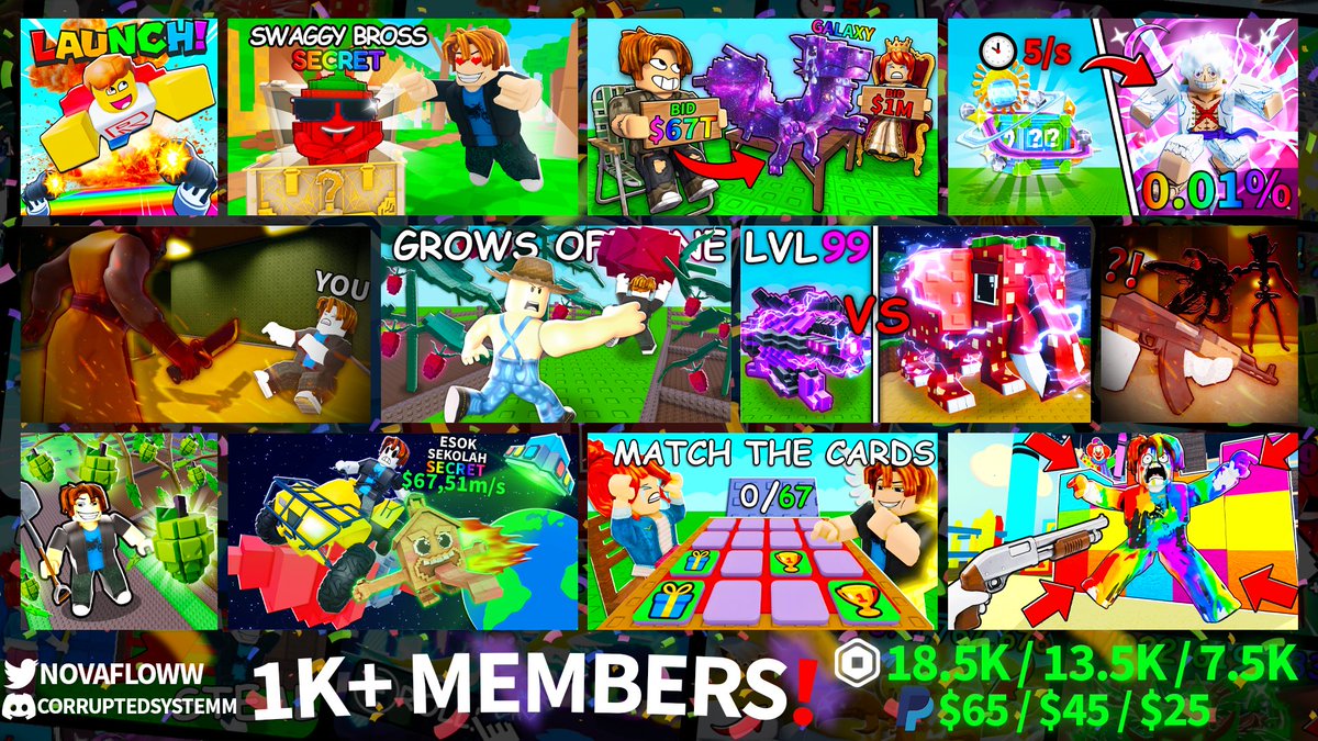NovaFloww's tweet photo. 1K+ Members Sale Going on 🚨… We’re giving away 10 Free Thumbnails + buy 1 get 1 free limited for a whole WEEK! 

(THIS post is up before the announcement goes out, this is limited to X 🎉)

FREE thumbnails 👉 LIMITED SPOTS ‼️https://t.co/89hrdCOCS3

#Roblox #RobloxDev #RobloxGFX #robloxart #QPTR #RobloxDevs #gamedev #RobloxStudio #commissionsopen #growagarden2