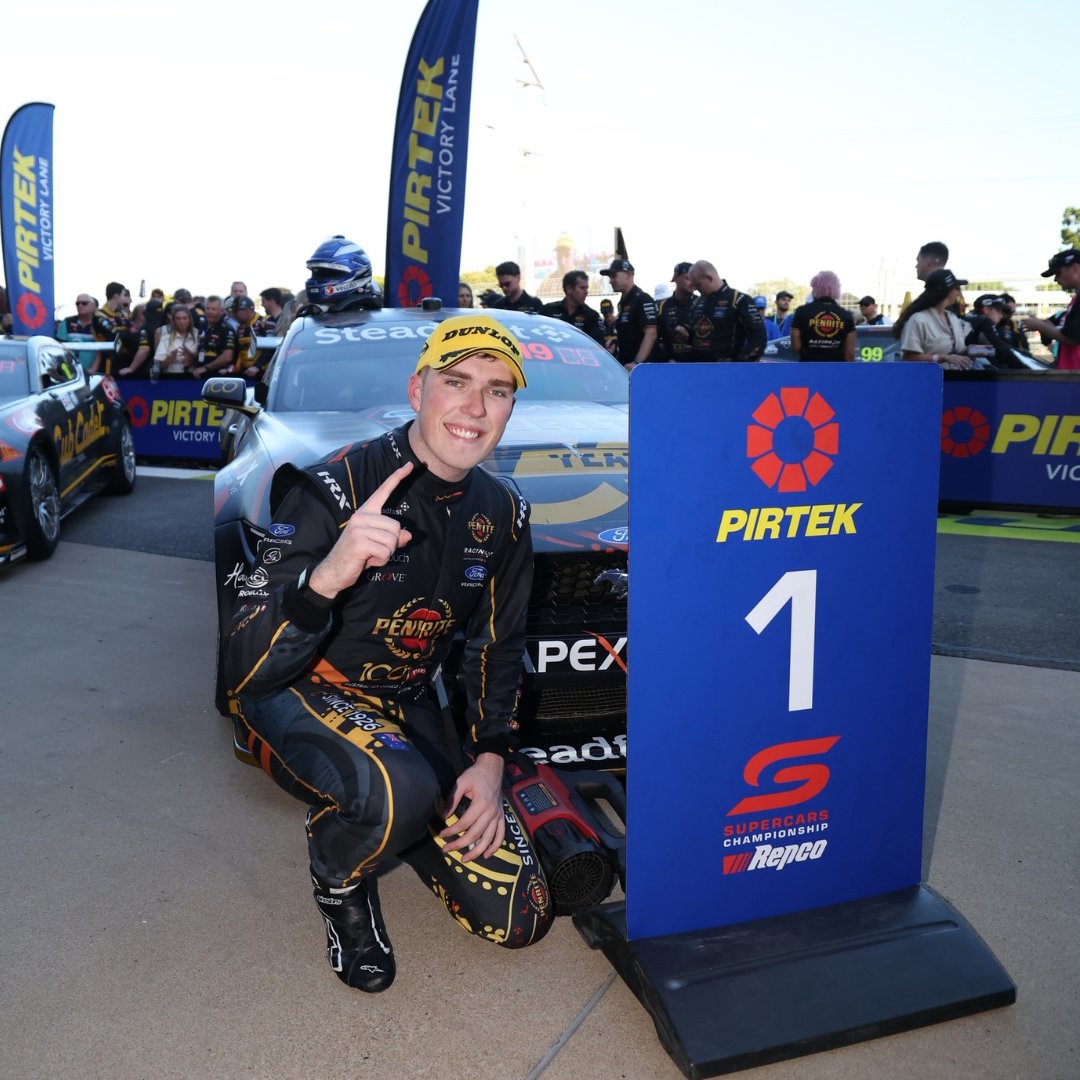 FordRacing's tweet photo. #Supercars - Matt Payne wins a heated race at the Townsville 500! Brodie Kostecki also secures a podium finish in P3.
P1-Payne
P3-Kostecki
P4-Waters
P5-Randle
P6-Brown
P8-Feeney
#RepcoSC https://t.co/3hAtUTpRvb