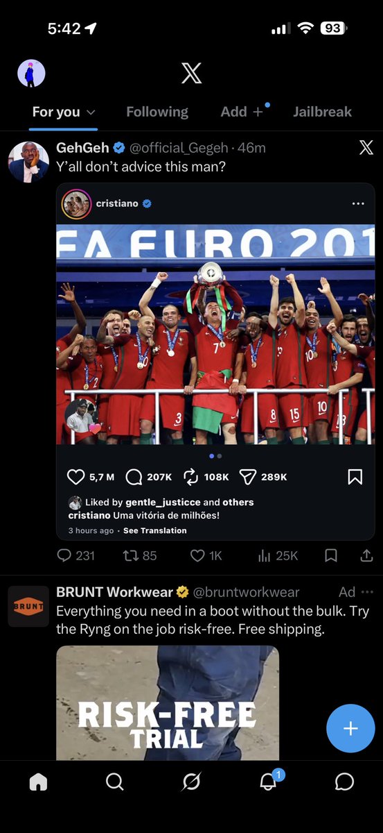 TheNameAceYT's tweet photo. @NoodleHairCR7 After he lost the wc 😂😂😂 https://t.co/Z5vRiGhq9e