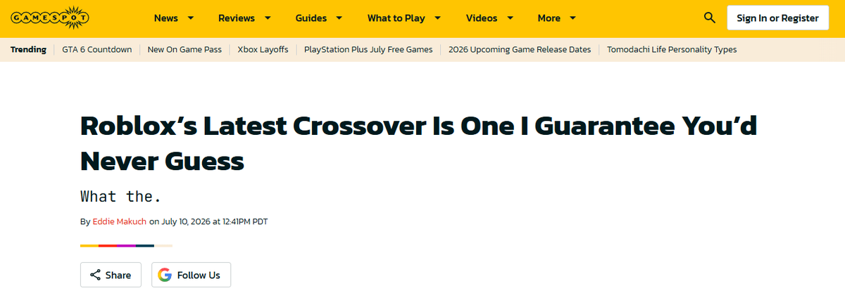 Saved You A Click Video Games tweet media
