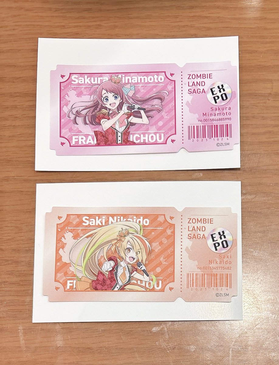 _RedRoses___'s tweet photo. 【交換】 ゾンビランドサガ ゾンサガ ゾンビランドサガEXPO チケット風ステッカー ステッカー

譲→ さくら サキ

求→ たえ

ただ今出先のため、帰宅次第IDカード付きの写真を添付いたします。
郵送交換希望です、お気軽にお声掛けください🙏 https://t.co/JNRrcMlwZZ
