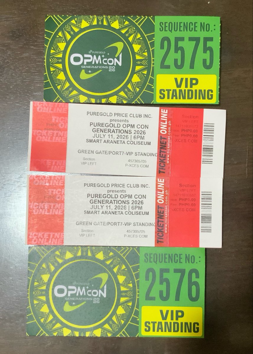 _kishichi's tweet photo. 🎫2 VIP STANDING AVAILABLE TICKETS 
2k each (8k original price) 

🗓️July 11, 2026 | 6:00 p.m
📍Araneta Coliseum 
❇️ meet up at venue 

Hello guys! Super last minute! 🙇‍♀️
Comment under if interested. Will mention where to find. 
#OPMCON #sb19 #XONARA #puregold https://t.co/XAT7bmifPk