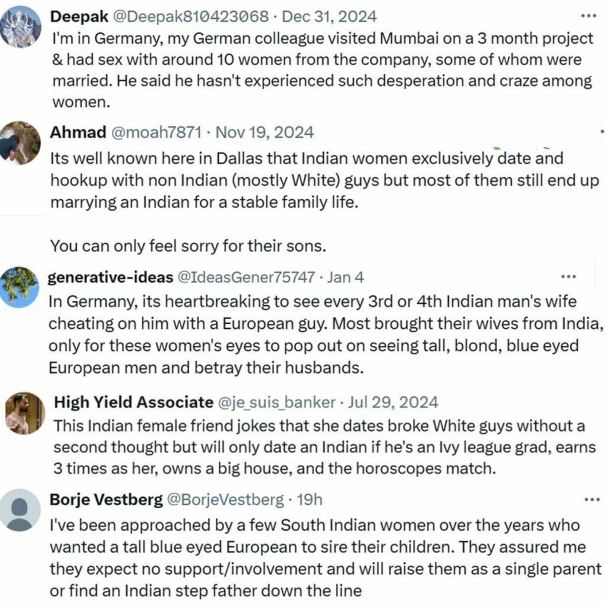 ArdenCrusader's tweet photo. @VibudhZensatori @WajahatAli Also for the total number of Indians , Indian women are only marrying out less due to so many going to USA on a spousal visa so it isn't a fair comparison. Indian women also cheat in mass with White men in USA and Canada discreetly, I have been with some cheating Indian/Pak women https://t.co/l4gJFI3vYs