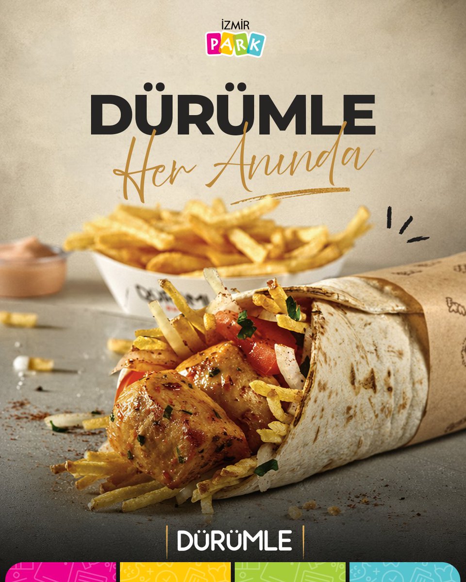 izmirpark's tweet photo. 🛍️ Alışveriş keyfine lezzetli bir mola ekle!​

Hafta sonunun tadını çıkarırken rotanı Dürümle'ye çevir. Taptaze, bol malzemeli ve doyurucu dürümlerle alışveriş keyfini enfes bir lezzet deneyimine dönüştür! 🌯✨​

📍 İzmir Park'ta seni bekliyor.​

#İzmirPark #Dürümle https://t.co/PQo0npEzq5