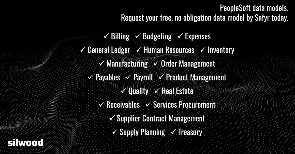 Silwood_Safyr's tweet photo. PeopleSoft data models. Request your free, no obligation data model by Safyr today. https://t.co/84uYrqaNaj #DataModel #DataModeling https://t.co/g1rMGfdHjR