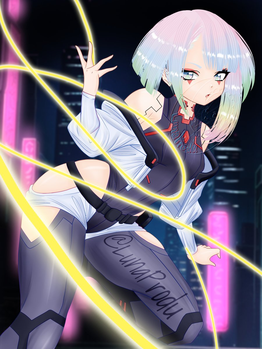 LunaProdu's tweet photo. Finally finished this Coms  

Lucy from #Cyberpunk   

My pc is not strong enough to do more, sadly, so, this is all the strength my pc can do for the piece  a bit motion animation combined with the timelapse  

help me get better pc pls, a share and like would help alot! thank you  

Oh check my bio if you want something like this~ thankies!!

#art #digitalart #animation #fanart