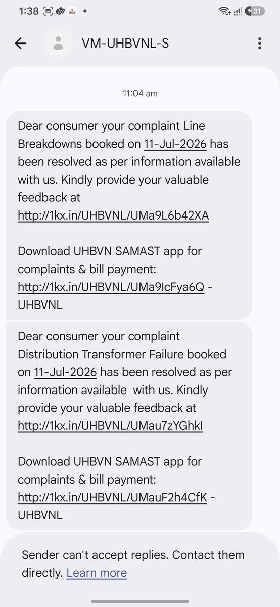 madhur7784's tweet photo. @uhbvnpkl @anilvijminister What is going on!!!! Bhai kitna jhooth chalaoge. And do you have any time limits??? And is this what you call your concern has been forwarded to the relevant team???? https://t.co/HnVXB0sCgU