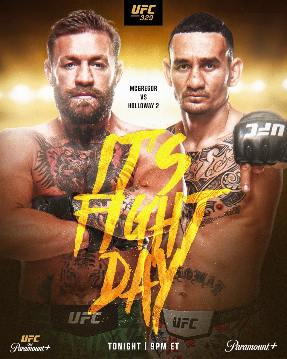 UFConParamount's tweet photo. THE RETURN IS HERE 🗣️

[ #UFC329 | 9pm ET LIVE on @paramountplus ] https://t.co/XRgTXsvY48