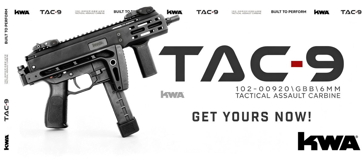 octagonairsoft's tweet photo. [New Arrival]

KWA New Product: TAC-9 GBB SMG, new release product after PMX 😍 https://t.co/qup6yv74LC