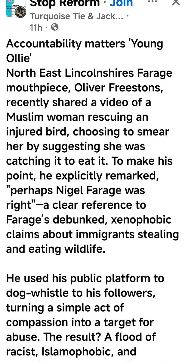 TheMeldrew's tweet photo. This is the lady who rescued the seagull,she is a member of the seagull appreciation society and animal lover but Reform councillor Oliver Freeston posted a video of her rescuing it insinuating she was going to eat it which has caused a lot of hate towards her,Reform love to hate https://t.co/OxDec5bEFd
