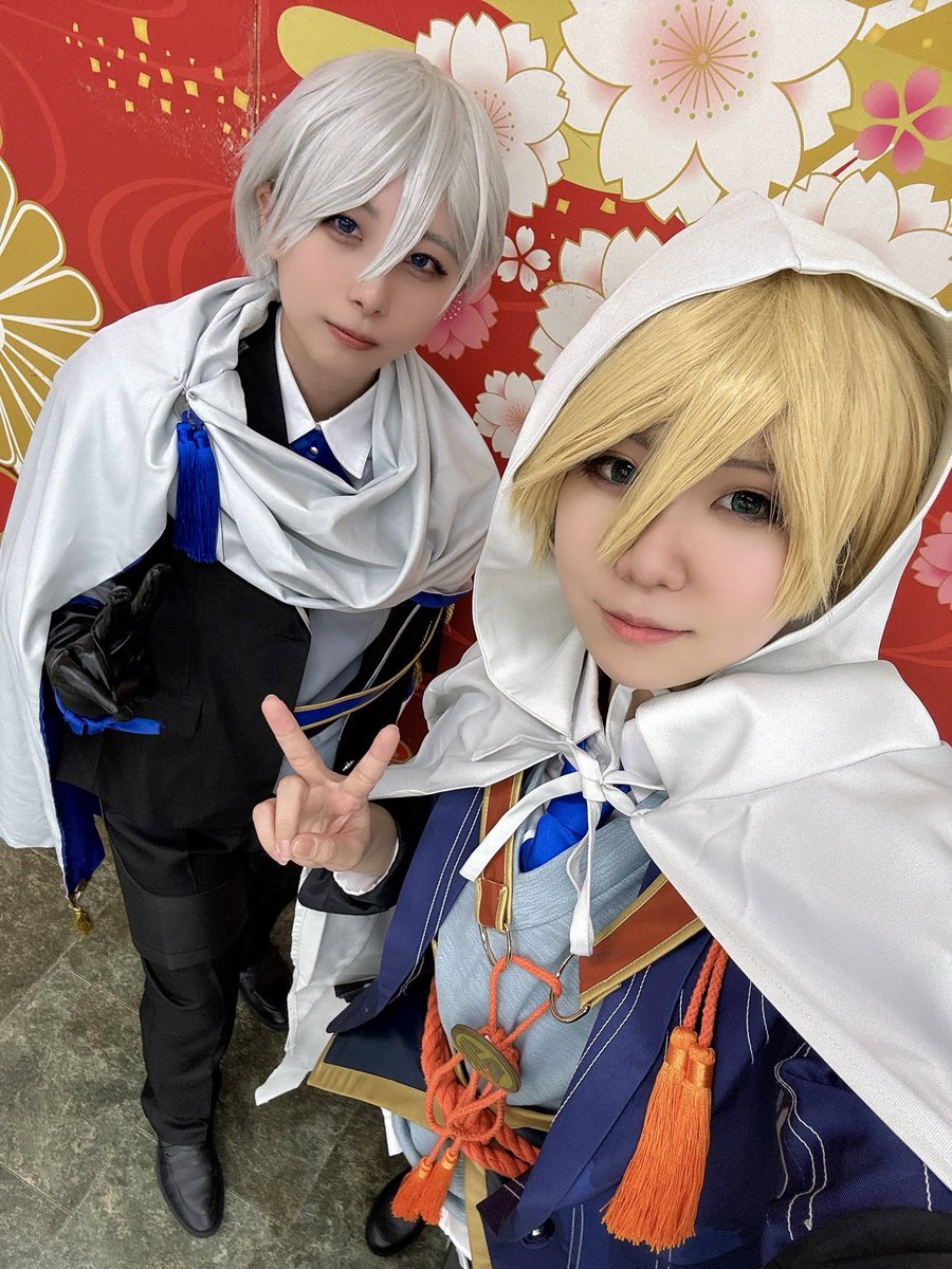 howanui25's tweet photo. ⚠️コス、加工(私はきつね目が癖のため、まつ毛ばちばちです🙇‍♀️)

ほぼ初コスの私に付き合ってくれたお友達と伯仲で参加しました！

綺麗に撮ってもらったので載せます🫶✨

まんばちゃん(_sasacos) https://t.co/2L0wuJrEvf