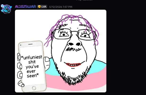 Copper9Groyper's tweet photo. heres @AL1025WAR a person thats both a mod &amp; a @Cryptidcharmer dev https://t.co/ll8twT0D0m
