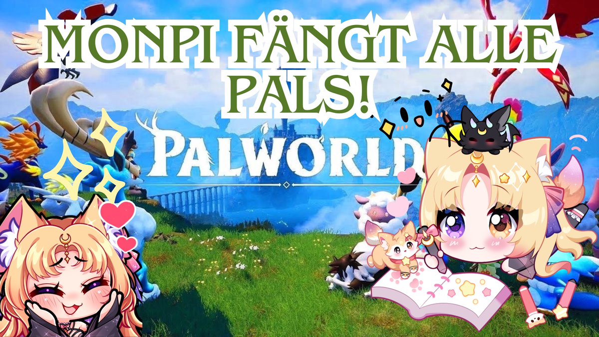LeahMoonpie20's tweet photo. Wir spielen heute das erste mal seit Ewigkeiten wieder Palworld und zwar die neue Palword 1.0 Version! 
• Ich bin gespannt was uns erwartet! ✨💟
HEUTE 18 UHR AUF TWITCH! 💖 https://t.co/tJapmRpjF7