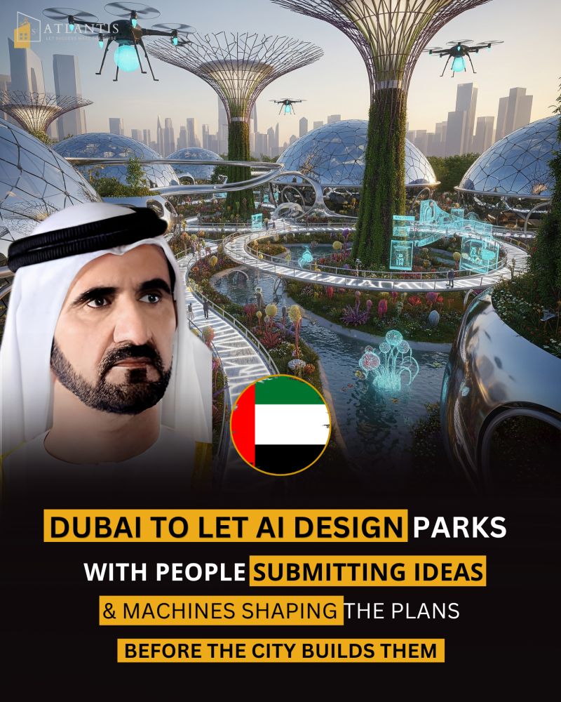 atlantisuae1's tweet photo. Dubai is exploring AI-designed parks.
Residents submit ideas.
Will you submit yours?
#AbuNahyan #WealthAdvisor #DubaiInvestment #DubaiNews #Atlantisrealestatedubai #Atlantisdubaiabunahyan #ArtificialIntelligence #SmartCity #DubaiFuture https://t.co/V1Qrfa8dcq