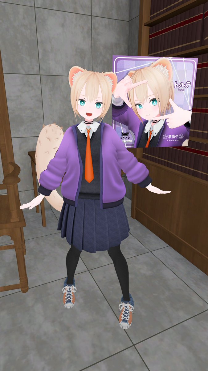 TenKyu_19's tweet photo. Vketで販売予定のアバター展示されてます。
良かったら見に来てください〜。
※製作途中＋展示用にテクスチャ解像度落としたりアウトライン無い状など少し劣化してます🙇‍♂️
#vrchat #vket https://t.co/KHPpSW8KlF