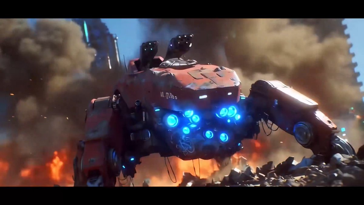 フルCGスタイルでロボットアクション