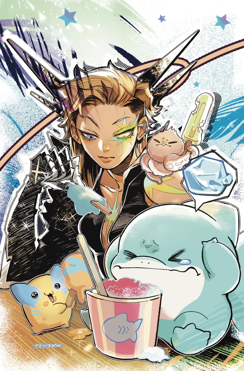 _tokitokoro's tweet photo. My variant cover for JEFF THE LAND SHARK SUPERSTAR ＃ 2🦈🍧🧊💥 https://t.co/CIq0wWKLSY