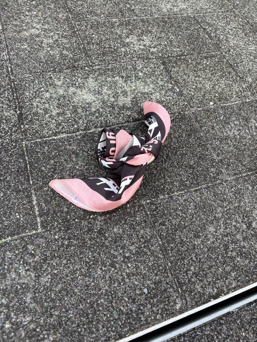 beginning_14's tweet photo. どなたかスタジアムチケット売り場前辺りでスカーフ落とした方、入場列の係員さんにお渡ししましたー！どうか届け！ https://t.co/vxGvbWTt4R
