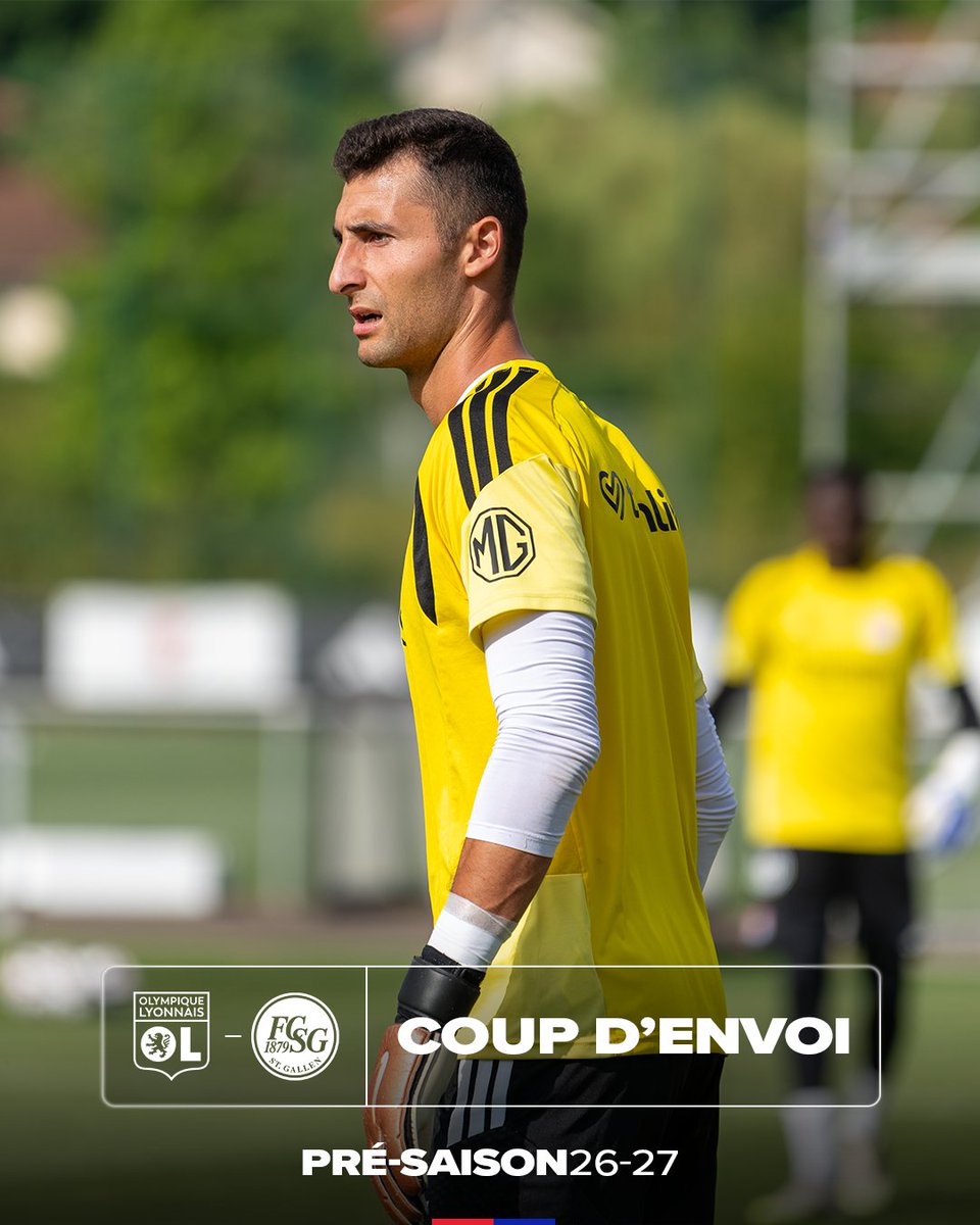 OL's tweet photo. 1' Le coup d'envoi de notre deuxième match de préparation est donné 🔛
📱 #OLFCSG, c’est à suivre en direct et en exclusivité sur #OLPLAY 👉 https://t.co/l0oJWKFgGT https://t.co/Elmbk9JgLl